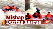 Boat Carrying Rescue Personnel & OTV Crew Capsizes During Tusker Rescue