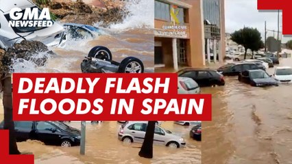 Deadly flash floods sa Spain | GMA News Feed