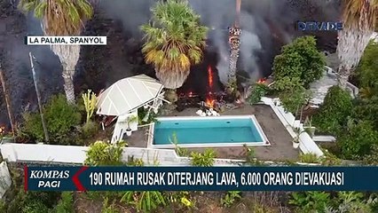 Hampir 200 Rumah Rusak Diterjang Lava Gunung di La Palma Spanyol, 6.000 Orang Juga Dievakuasi