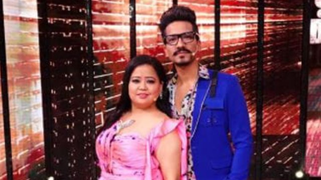 Bharti Singh, Tushar Kalia At Dance Deewane 3 Set, Filmistan Studios, Goregaon