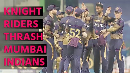 Iyer, Tripathi and bowlers shine as Knight Riders thrash Mumbai Indians