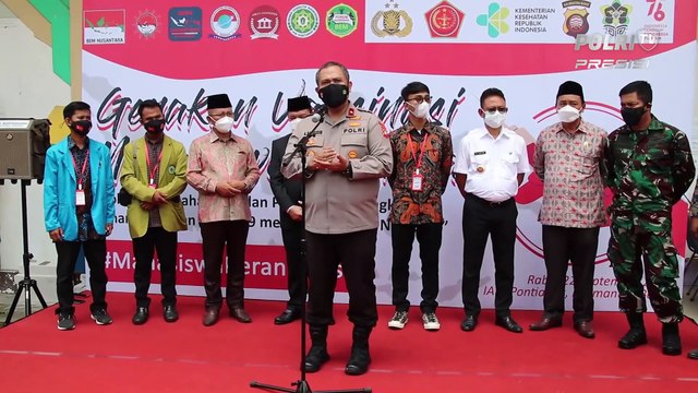 Polda Kalbar Gelar Vaksinasi Sasar 3 Ribu Mahasiswa