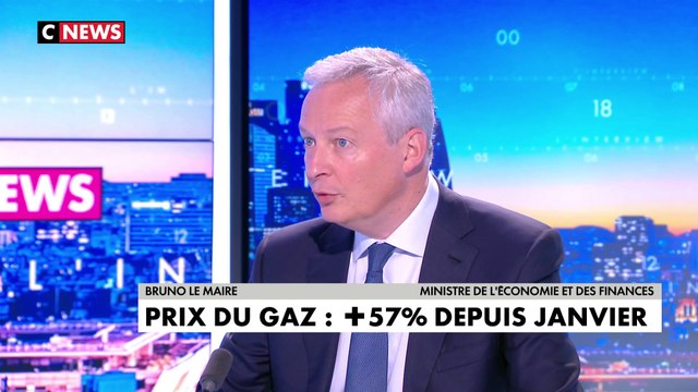 Hausse des prix du gaz : «Les risques c’est d’avoir une répercussion sur les prix de l’électricité au début de l’année 2022», explique Bruno Le Maire