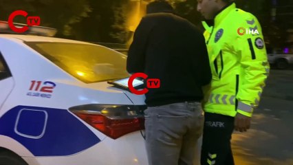 Cezayı alkolmetreye kredi kartı tutarak ödemek istedi