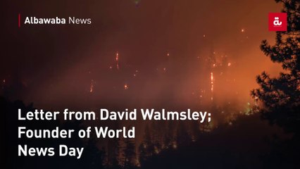 Letter from David Walmsley; Founder of World News Day