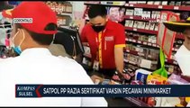 Satpol PP Razia Sertifikat Vaksin Pegawai Minimarket
