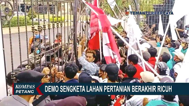 Massa Paksa Bertemu Bupati Blitar, Demo Sengketa Lahan Pertanian di Blitar Berujung Ricuh!