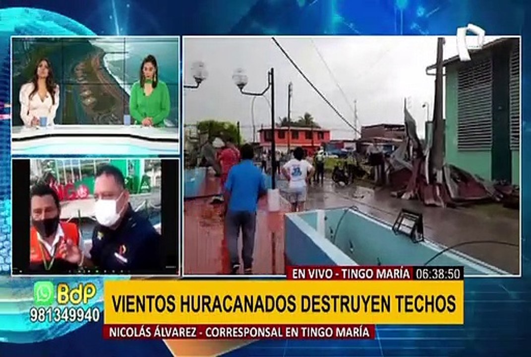 EXCLUSIVO | Vientos huracanados causan destrozos en Tingo María