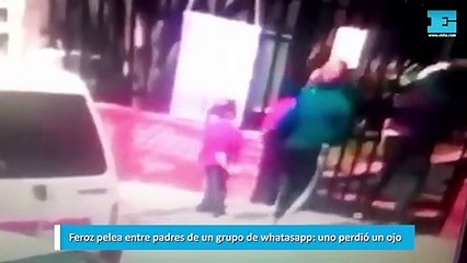 Feroz pelea entre padres de un grupo de whatasapp, uno perdió un ojo