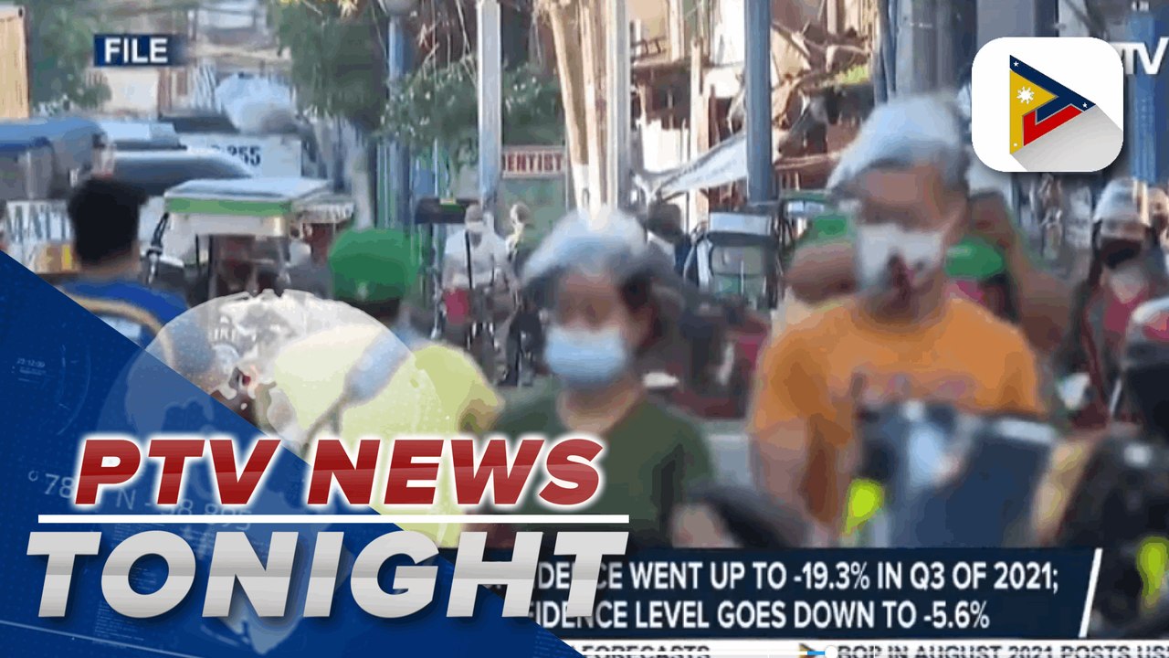 PH consumer confidence went up to -19.3% in Q3 of 2021; Business confidence level goes down to -5.6%