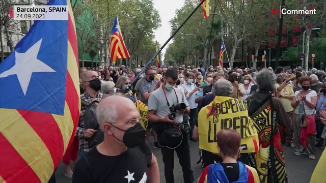 Protestos em defesa de Carles Puigdemont