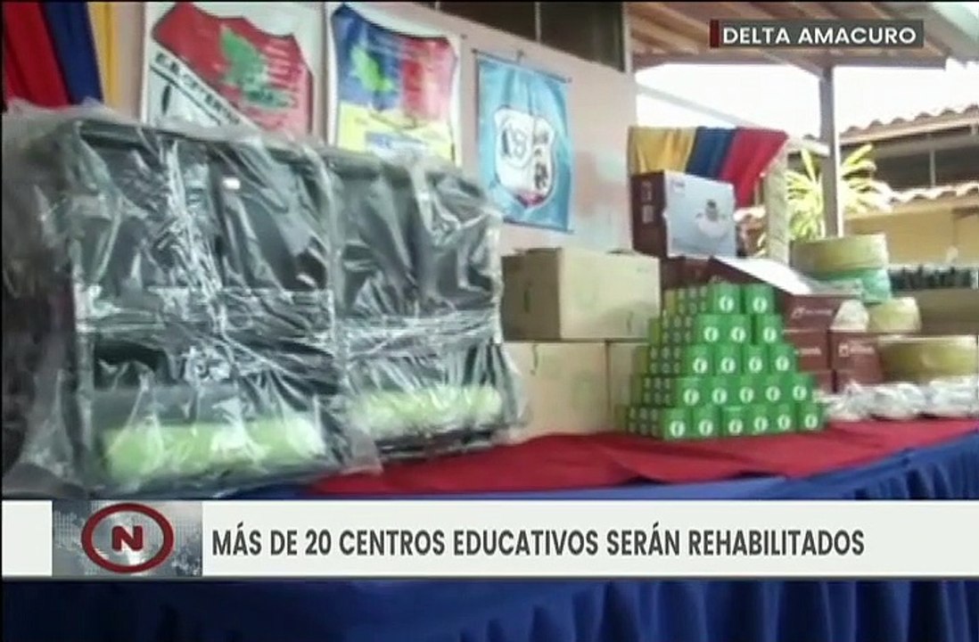 Rehabilitan más de 20 centros educativos en Delta Amacuro rumbo al regreso a clases Bioseguro