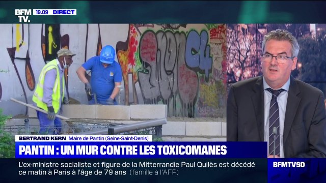 Mur contre les toxicomanes: le maire de Pantin Bertrand Kern a le sentiment d'un immense gâchis