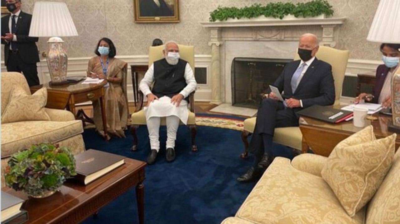 PM Modi and US President Joe Biden hold bilateral talks for first time