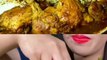 ASMR Chicken biryani , tandoori chicken - chicken  leg piece