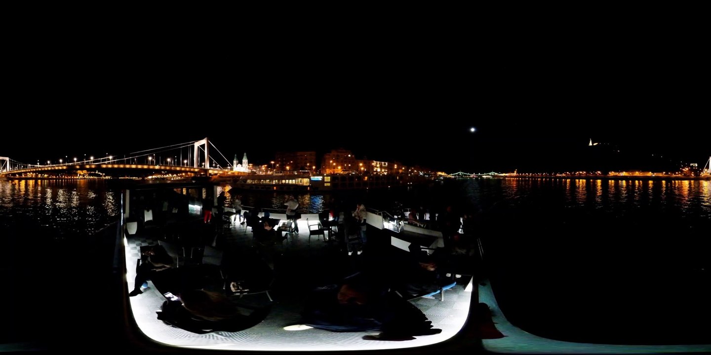 3D VR 360 VIDEO.5K. ERZHIBET BRIDGE IN BUDAPEST. МОСТ ЭРЖИБЕТ В БУДАПЕШТЕ.