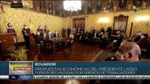 Trabajadores ecuatorianos rechazan propuestas económicas del presidente Lasso