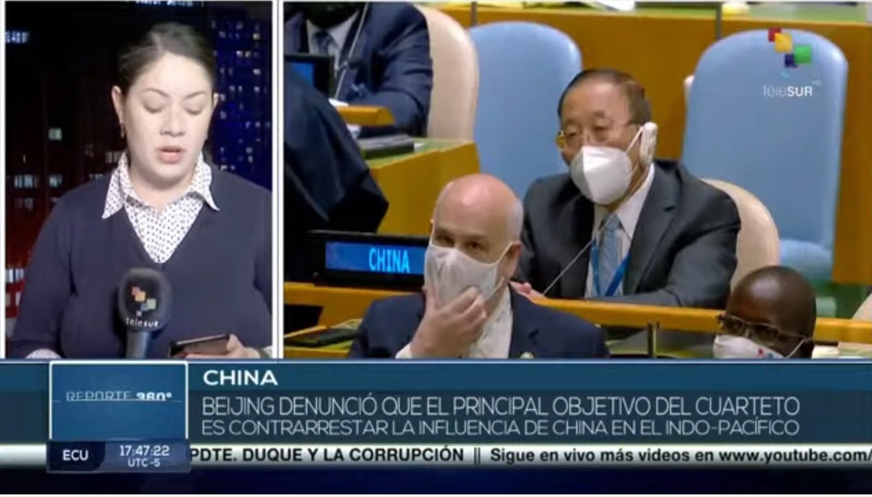 China rechaza reunión del cuarteto sobre región del Indo-Pacífico