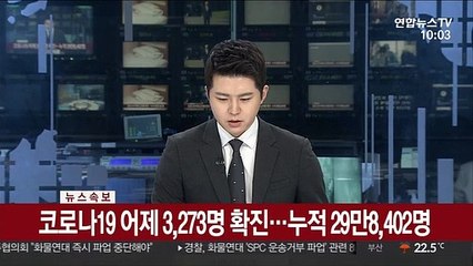 [속보] 코로나19 어제 3,273명 확진…누적 29만8,402명