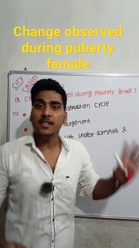 Change observed during puberty female | change observed during puberty female in Hindi | change observed during puberty female biology #cityclasses