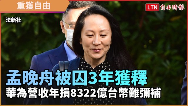孟晚舟被囚3年獲釋 華為營收年損8322億台幣難彌補