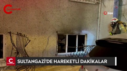 Sultangazi'de çıkan yangında 11 kişi dumandan etkilendi