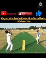 Which Bowler has bowled most number of balls in his career#top3 #shorts
