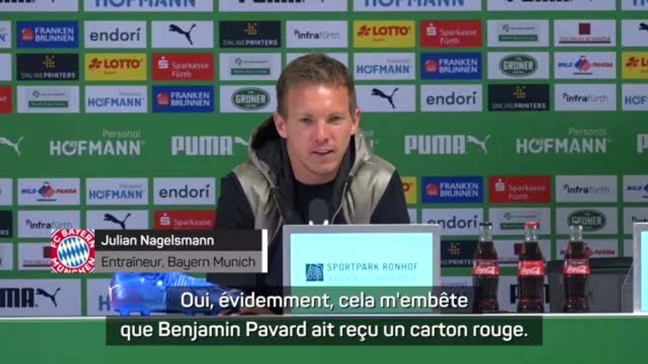 6e j. - Nagelsmann revient sur le carton rouge de Pavard