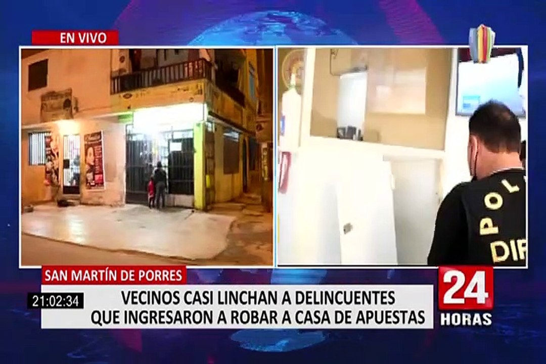 SMP: vecinos casi linchan a delincuentes que robaron casa de apuestas