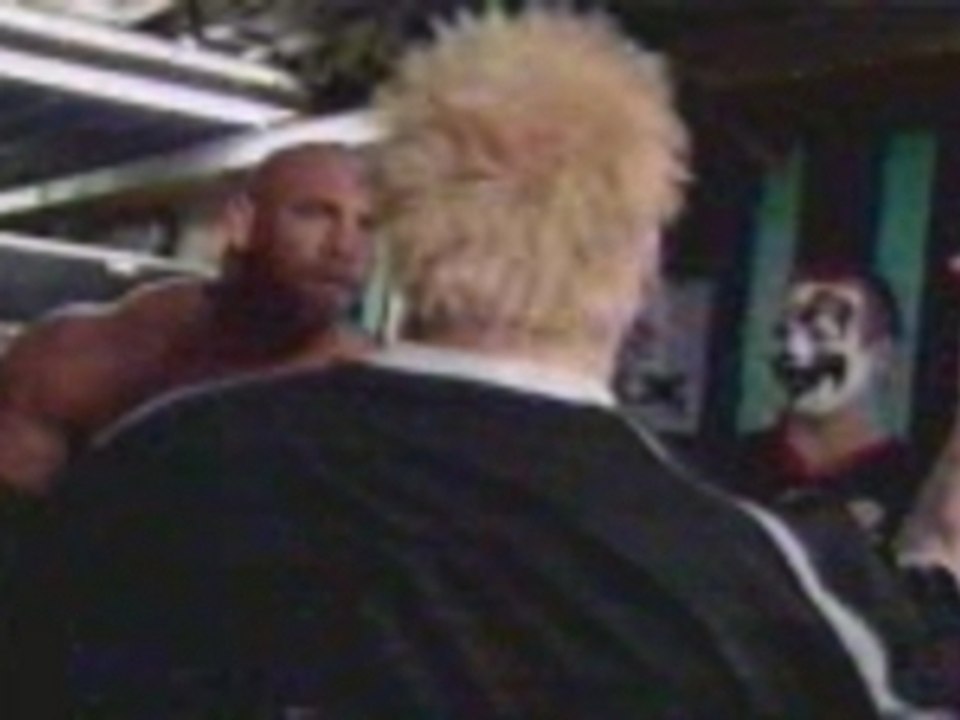 WCW - Bill Goldberg Beats Up Insane Clown Posse Backstage