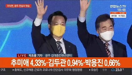 이낙연, 광주·전남서 47.1% 첫승…이재명 46.9%