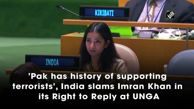 Pakistan has history of supporting terrorists: India slams Imran Khan in its Right to Reply at UNGA