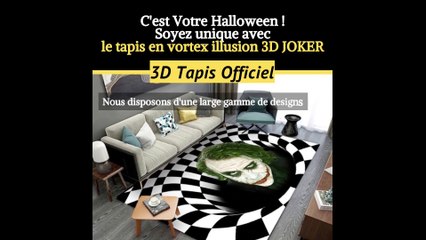 Tapis JOKER pour décor Halloween en vortex illusion 3D #halloweendecorations #halloweendecor2021