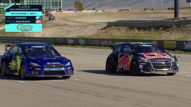 Nitro Rallycross Utah 2021 Battle Round 2 Heat 1 Pastrana Hansen Epic Battle Win Crash