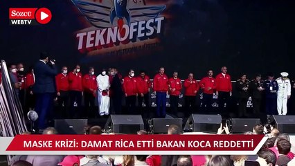 TEKNOFEST'te ilginç anlar! Bayraktar istedi, Bakan Koca reddetti