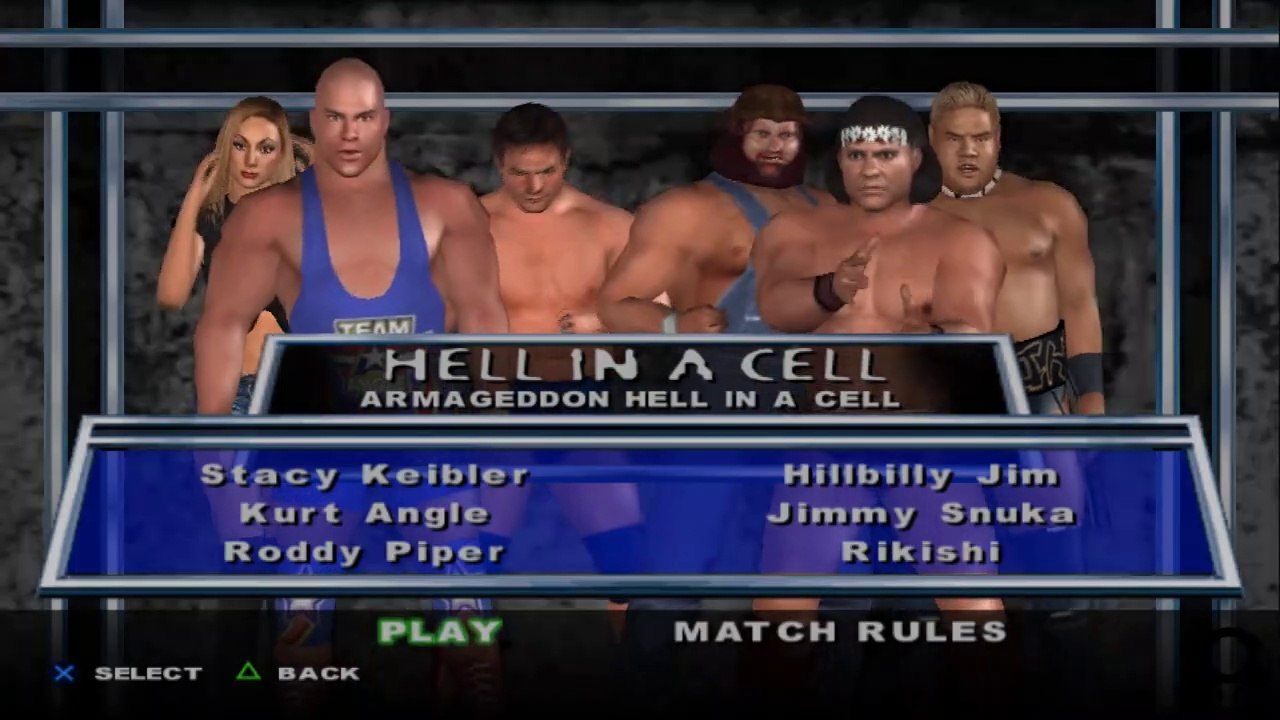 HCTP Stacy Keibler vs Kurt Angle vs Roddy Piper vs Hillbilly Jim vs Jimmy Snuka vs Rikishi