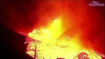 Rivers of lava race down as La Palma volcano enters explosive phase