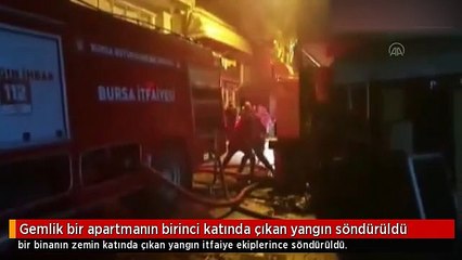 Gemlik'te apartmanda çıkan yangın korkuttu