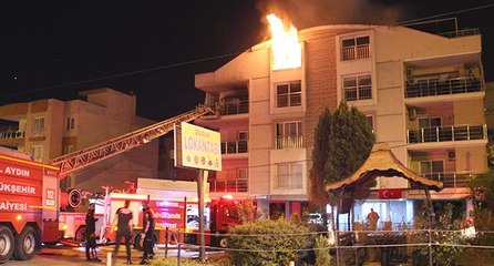 Öfkeli koca oturduğu binayı ateşe verdi