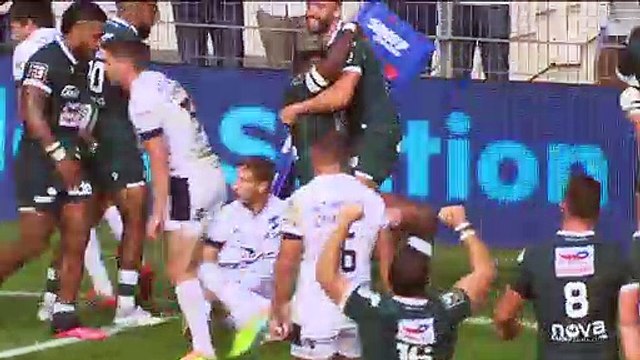 TOP 14 - Essai de Aminiasi TUIMABA (SP) - Section Paloise - Montpellier Hérault - J04 - Saison 2021/2022