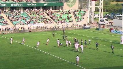 TOP 14 - Essai de Arthur VINCENT (MHR) - Section Paloise - Montpellier Hérault - J04 - Saison 2021/2022