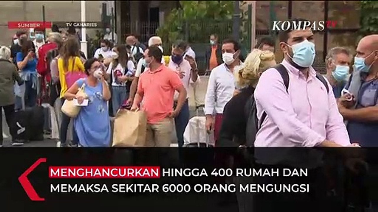 Ganasnya Aliran Lava Gunung Berapi Cumbre Vieja di La Palma, Rusak Ratusan Rumah