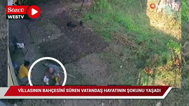 Pendik’te villasının bahçesini süren vatandaş hayatının şokunu yaşadı