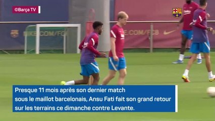 Descargar video: 7e j. - Ansu Fati, enfin de retour avec le Barça