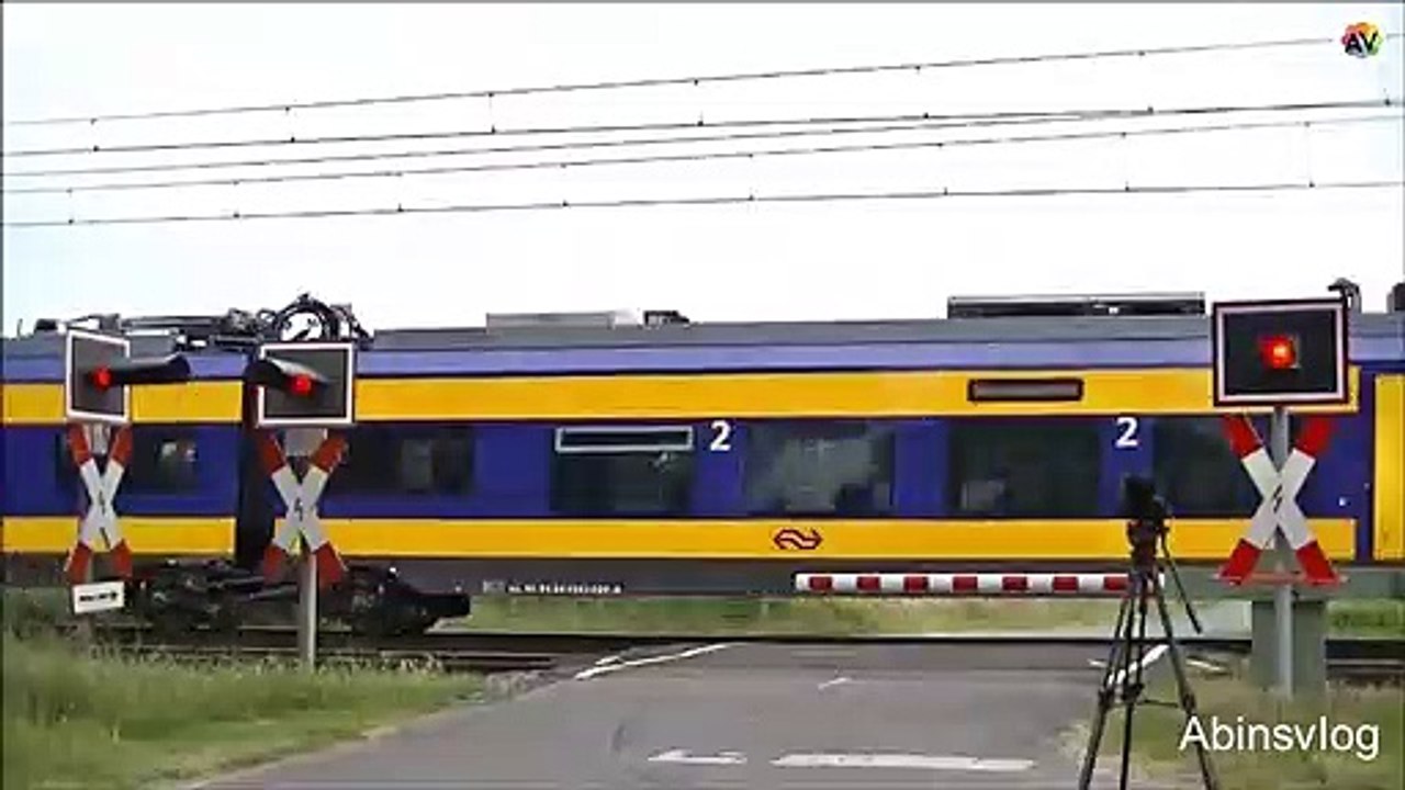 German Rail Road Crossing by Goods Train