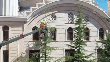 50'nin üzerindeki camiye "kuş evi" yerleştirildi