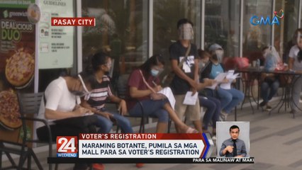 Maraming botante,  pumila sa mga mall para sa voter's registration | 24 Oras Weekend