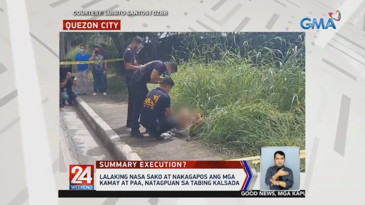 Lalaking nasa sako at nakagapos ang mga kamay at paa, natagpuan sa tabing kalsada | 24 Oras Weekend