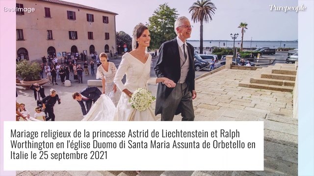 Mariage de Marie-Astrid de Liechtenstein et Ralph Worthington : une princesse radieuse en Toscane