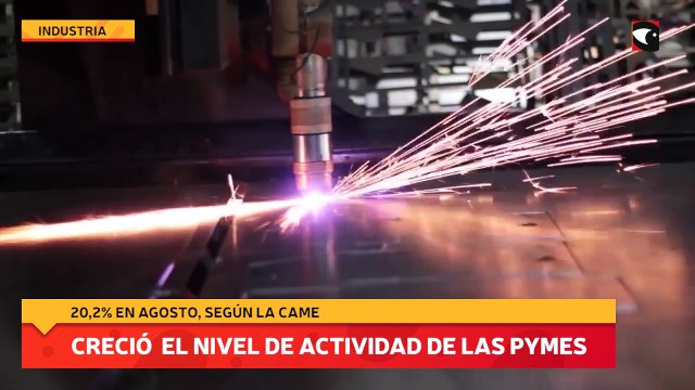 El nivel de actividad de las pymes industriales creció 20,2% en agosto, según CAME